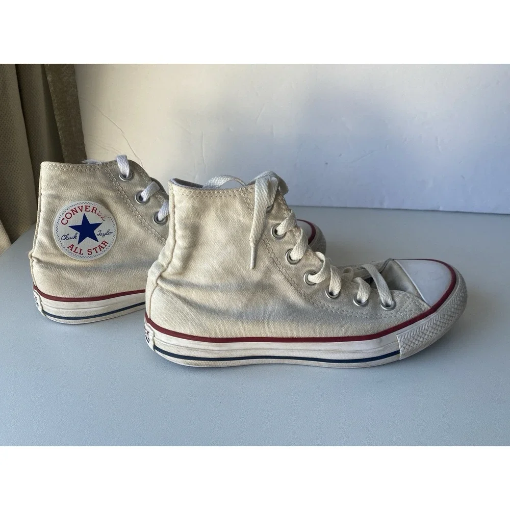 Converse Chuck Taylor All Star High Top Sneakers Unbleached White Womens 6.5